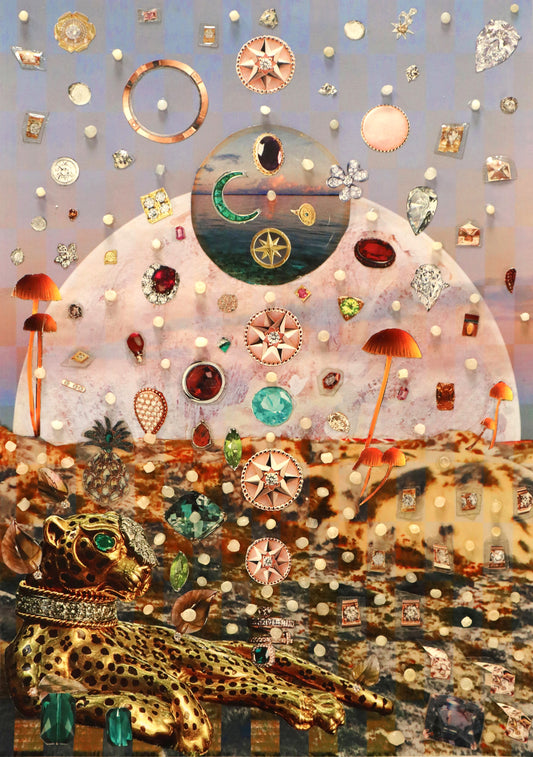 Pizza Party Moon Collage